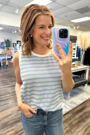 Textured Striped Tank Top