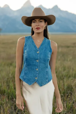 The 90s Denim Vest