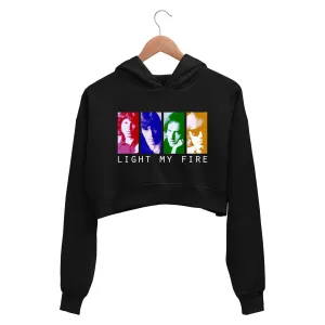 The Doors Crop Hoodie - Light My Fire Pop Art