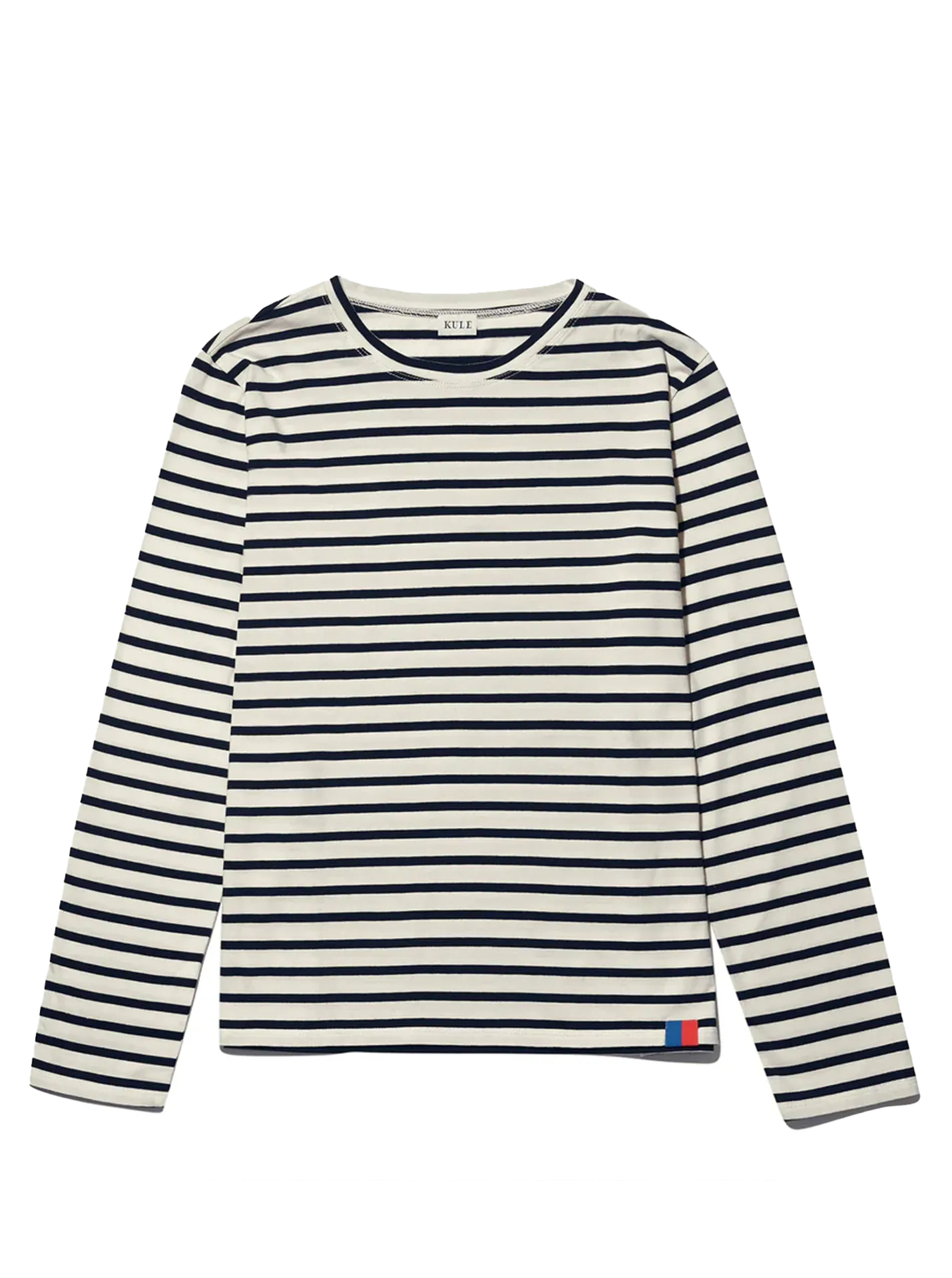 The Modern Long Tee in Cream/Navy