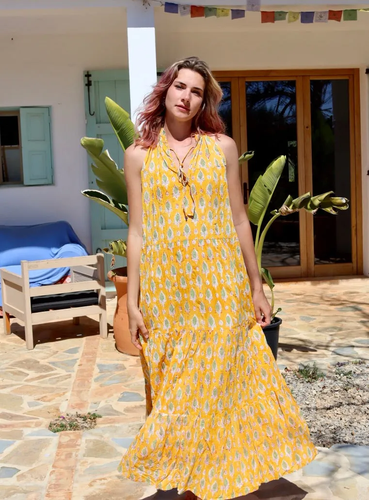 Theresa dress in sunny yellow
