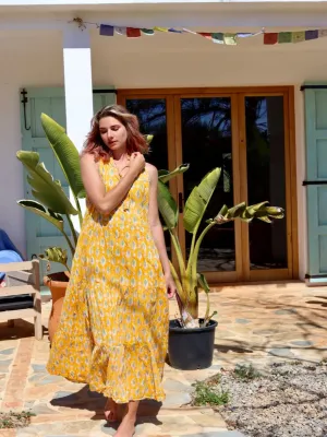 Theresa dress in sunny yellow