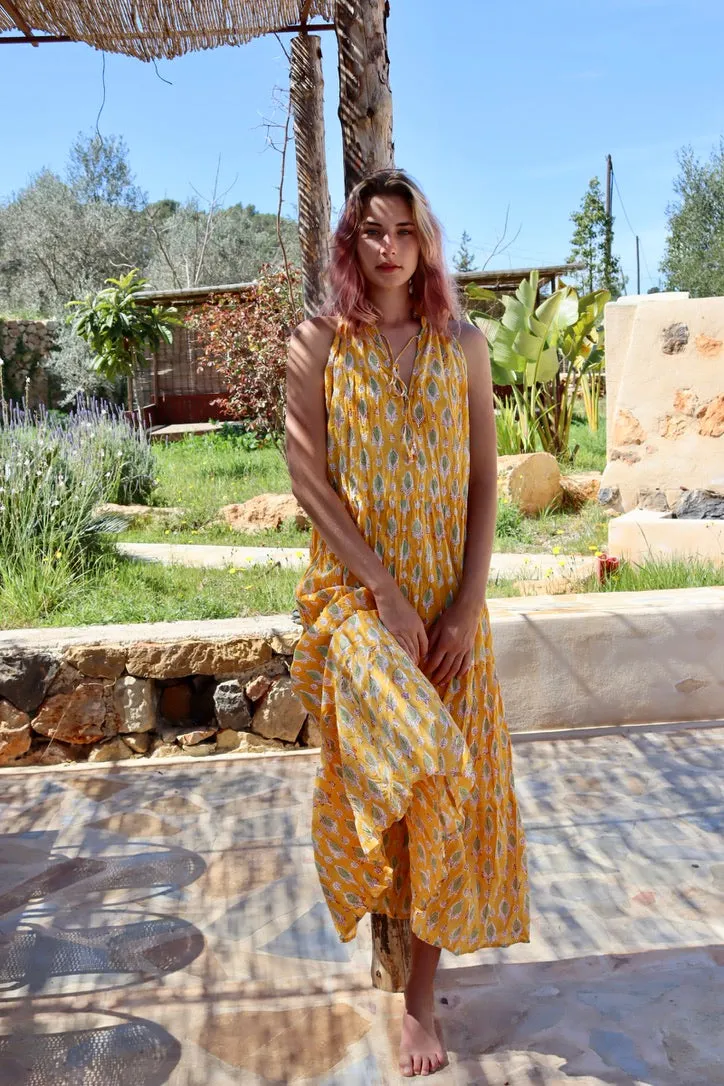 Theresa dress in sunny yellow