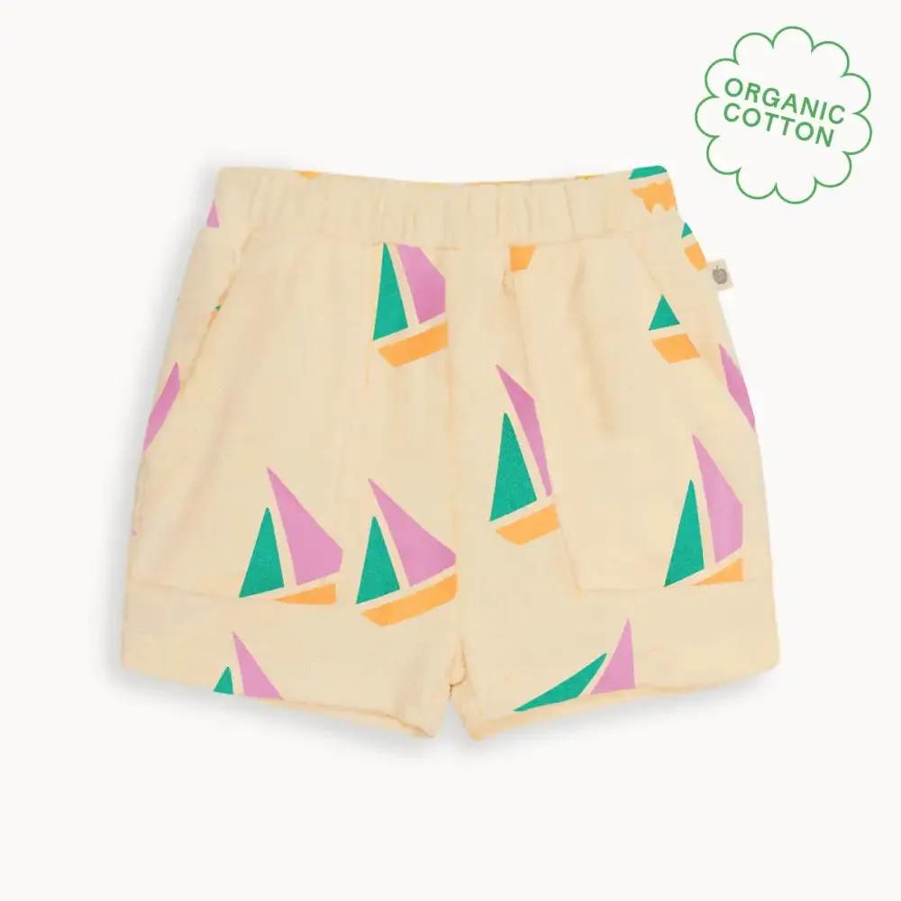 Tiller - Pink Sailboat Baby & Kids Shorts