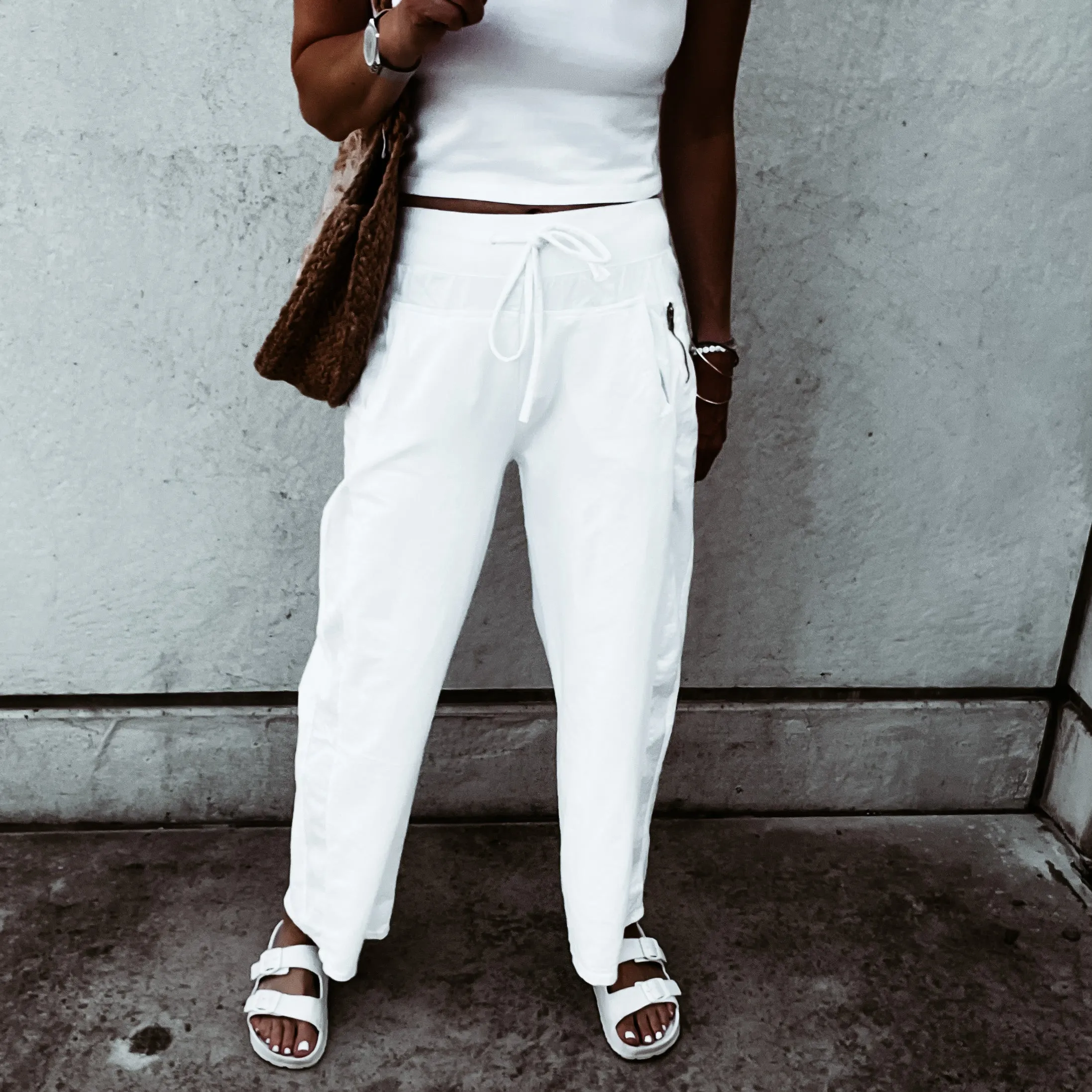 Ultimate WHITE jogger palazzo's