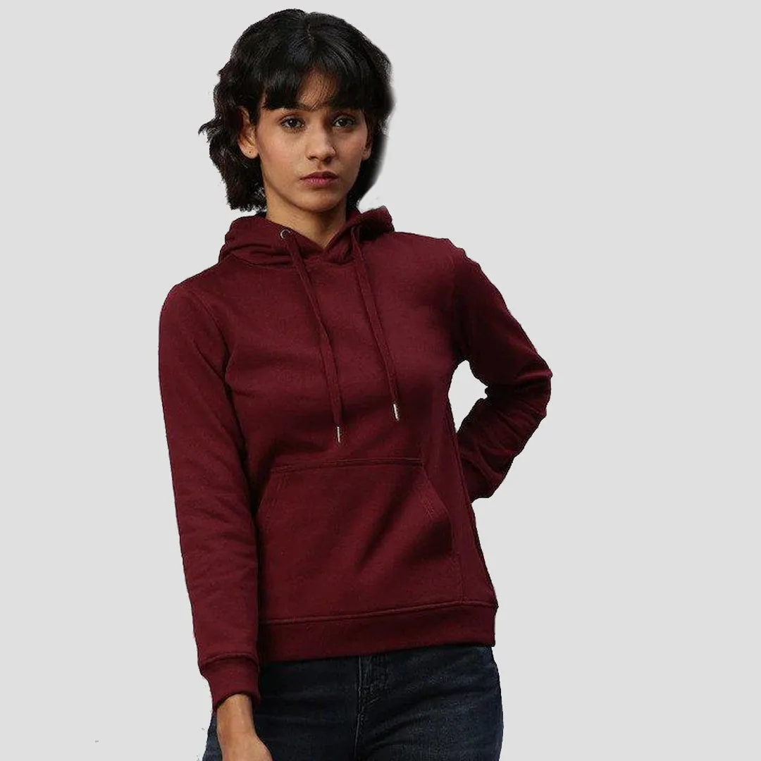 Unisex Premium Fleece - Plain Maroon Hoodie