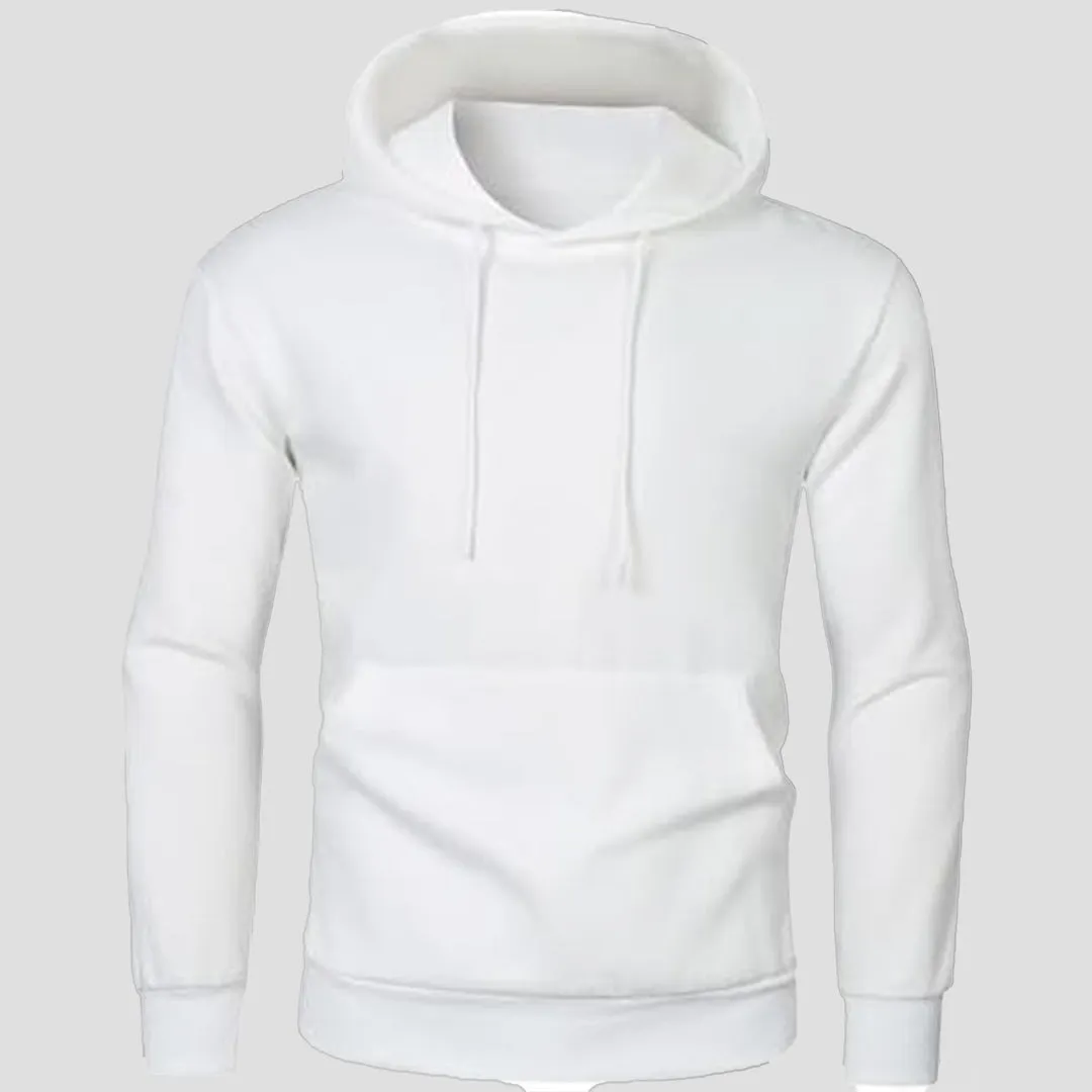 Unisex Premium Fleece - Plain White Hoodie