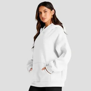 Unisex Premium Fleece - Plain White Hoodie