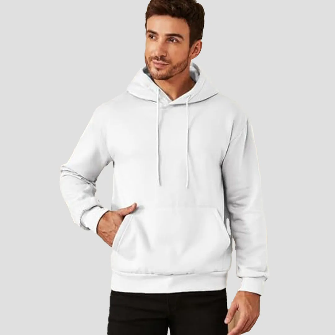 Unisex Premium Fleece - Plain White Hoodie