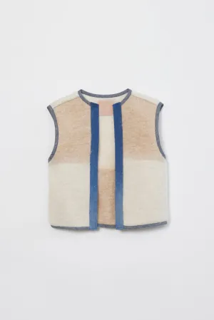 Upcycled Neutral Stripe Mohair Vest