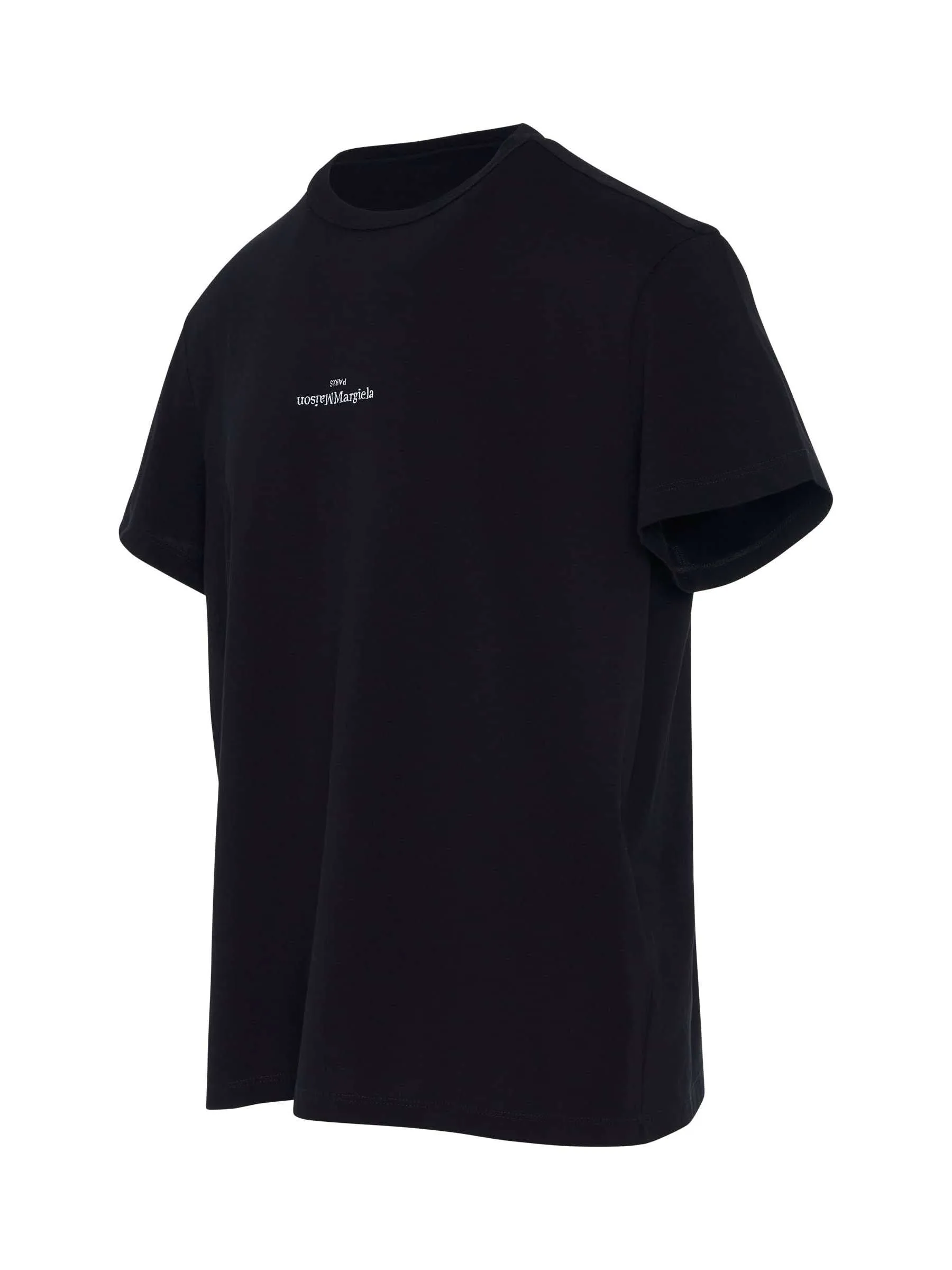 Upside Down Logo T-Shirt in Black