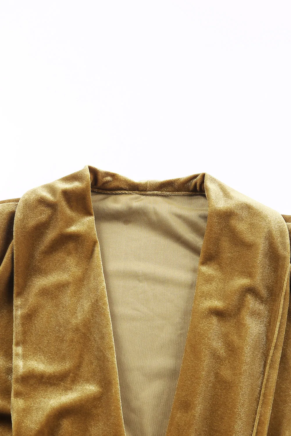 Velvet Duster Cardigan - Yellow