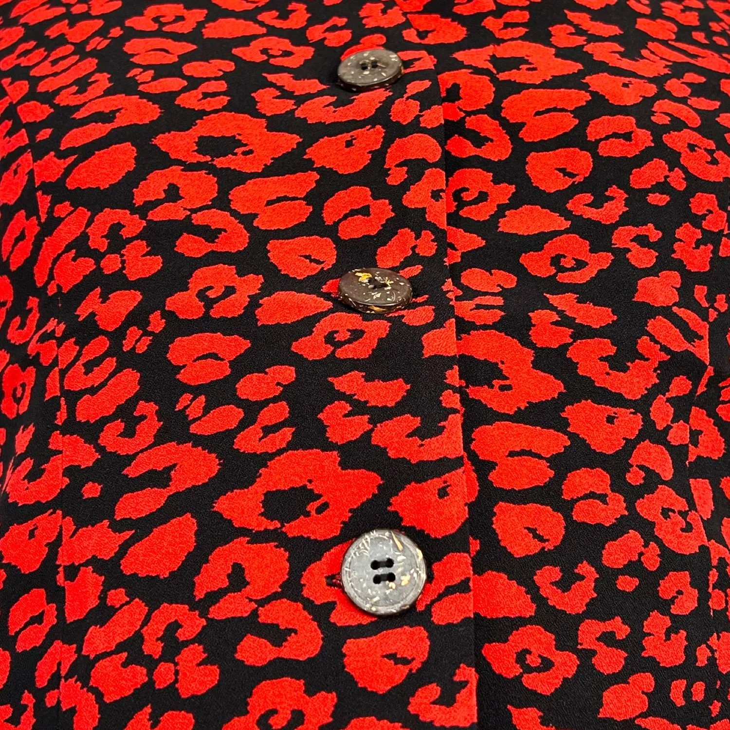 Vest - Black & Red Animal Print
