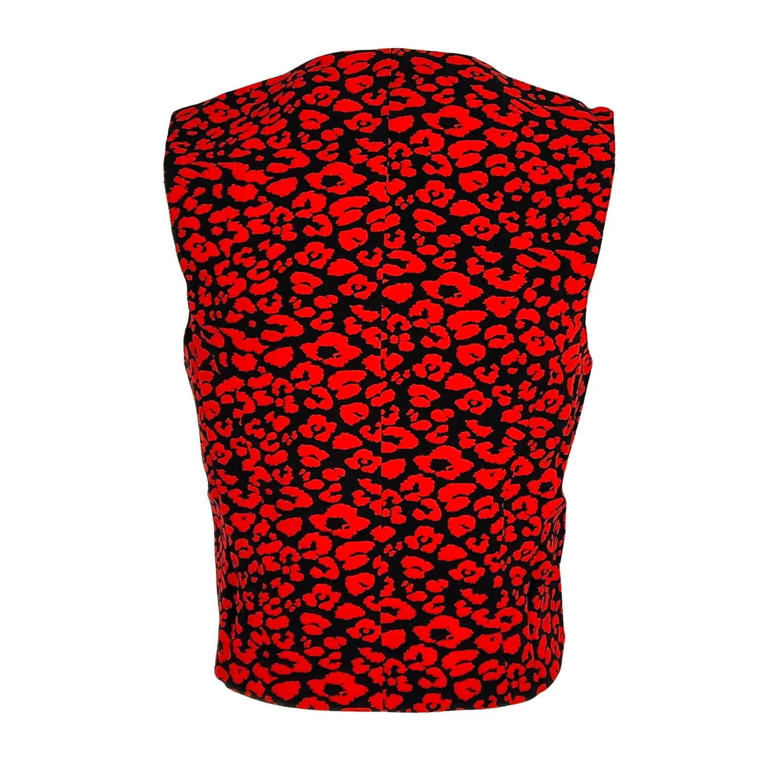 Vest - Black & Red Animal Print
