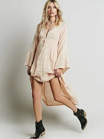 Vintage Floral Cotton Boho Dress