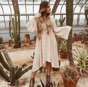 Vintage Floral Cotton Boho Dress