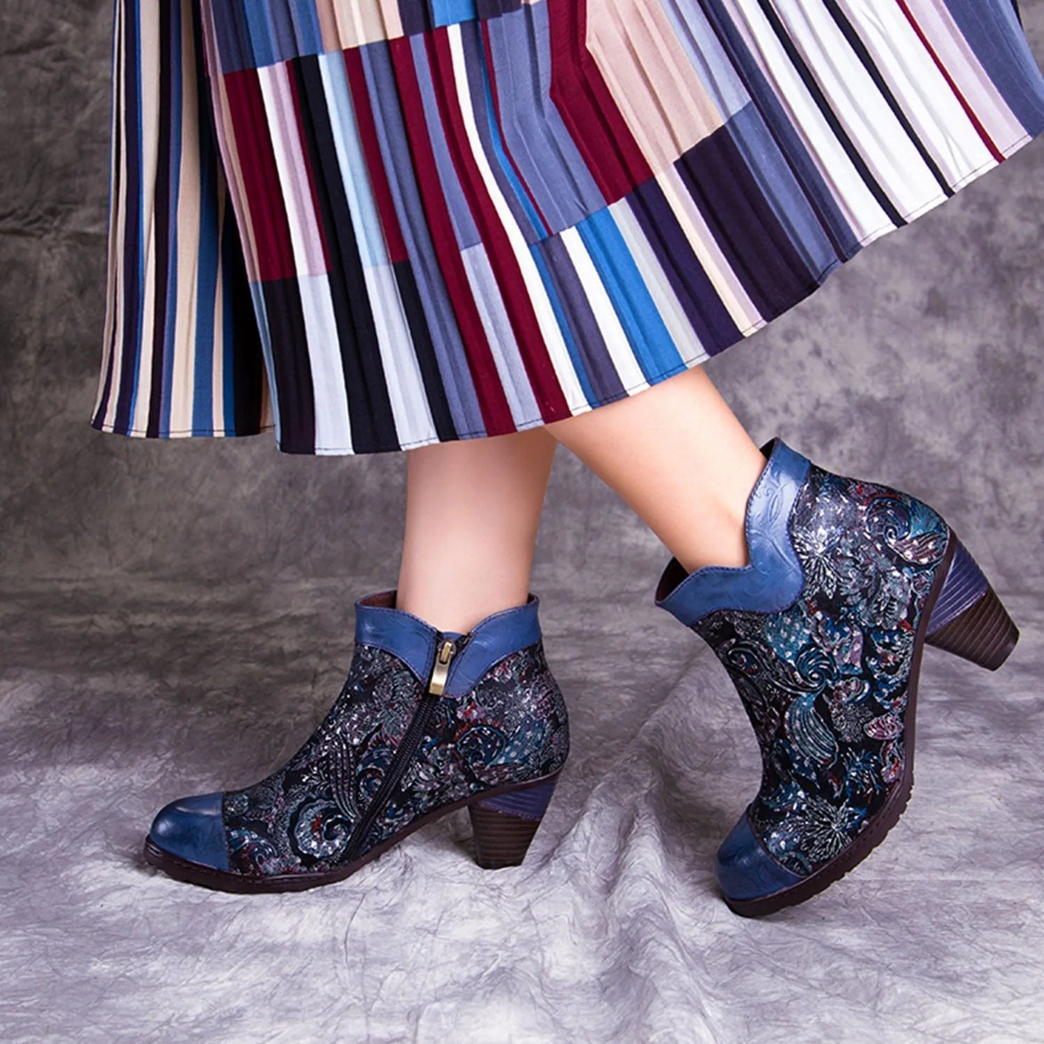 Vintage Vibrant Genuine Leather Boots