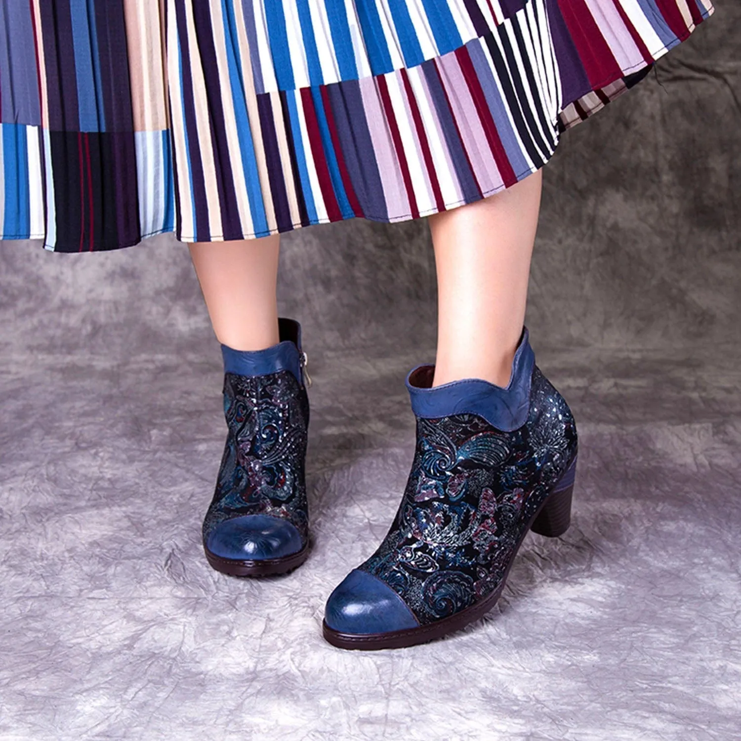 Vintage Vibrant Genuine Leather Boots