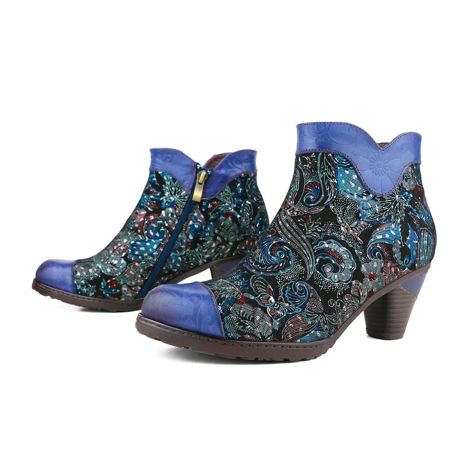 Vintage Vibrant Genuine Leather Boots