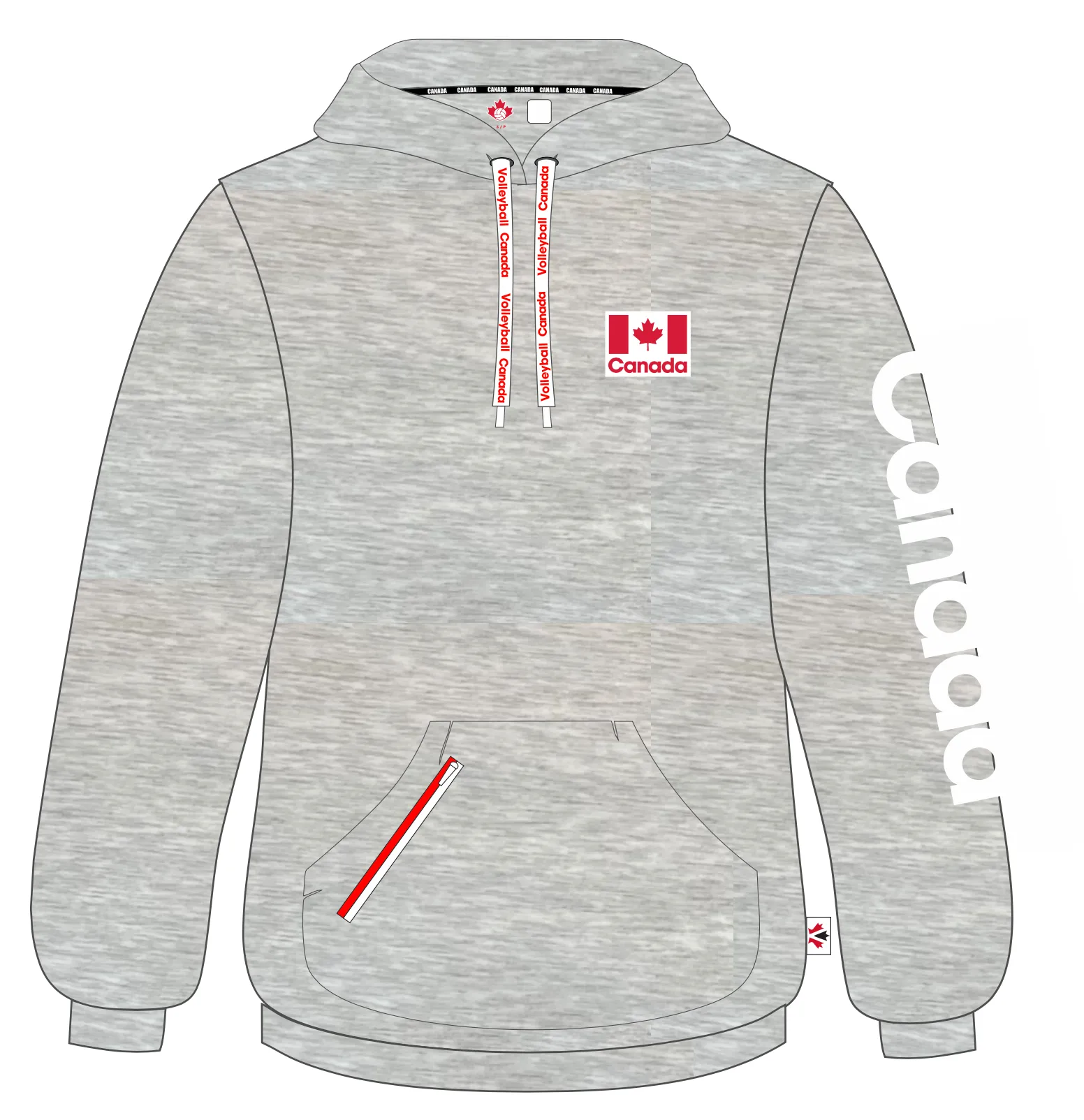 Volleyball Canada Ash Hoodie