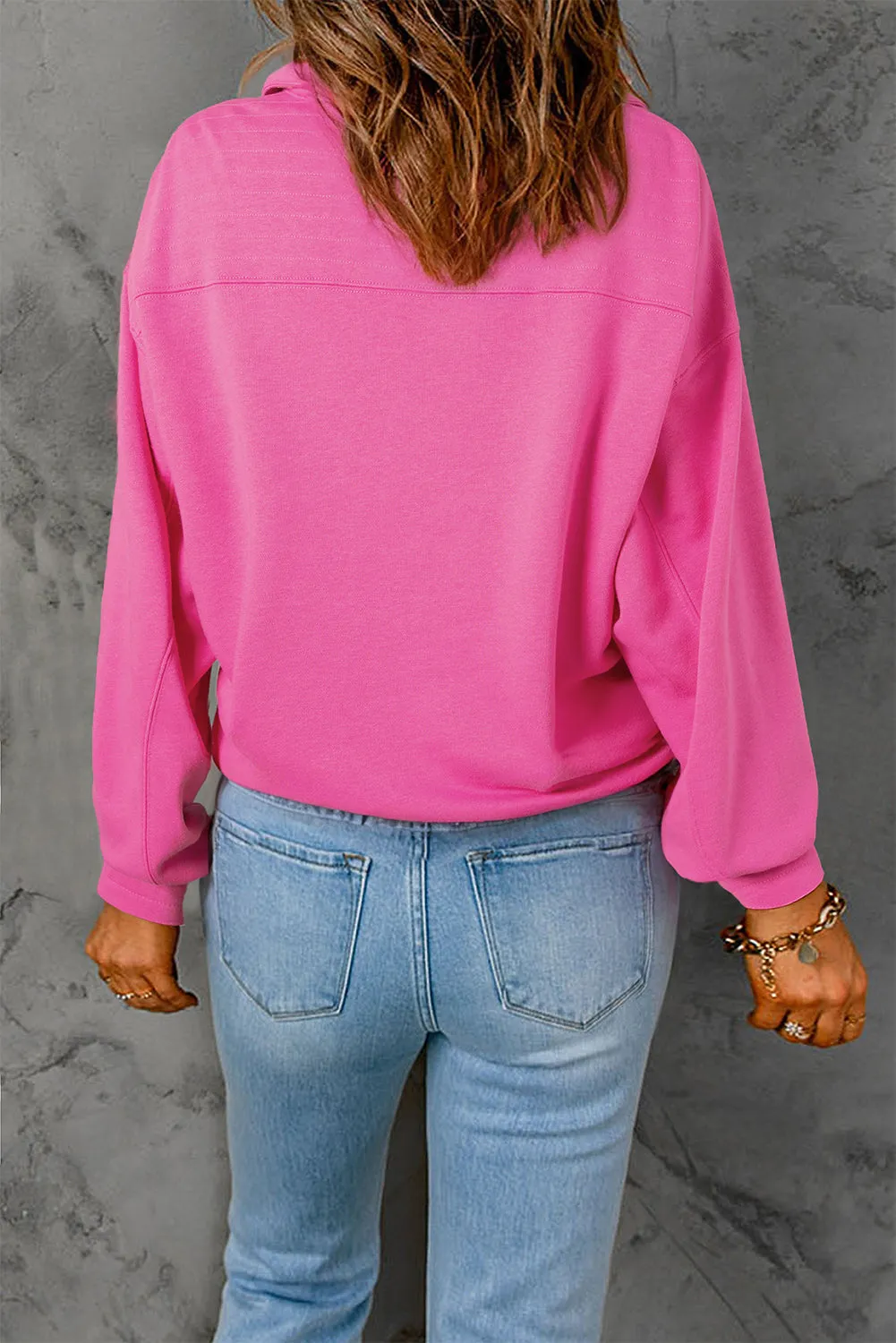 Wash Half Collared Sweatshirt