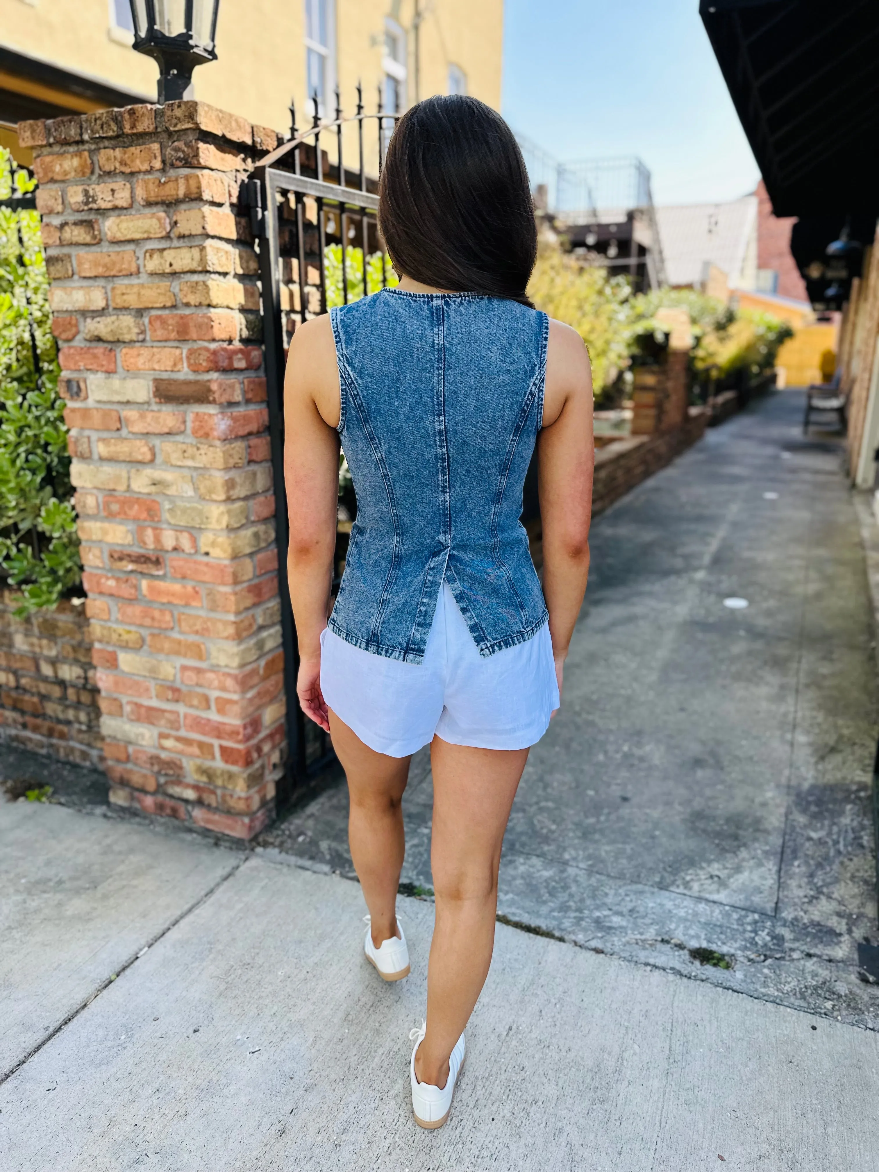 Wesley Vest- Acid Wash