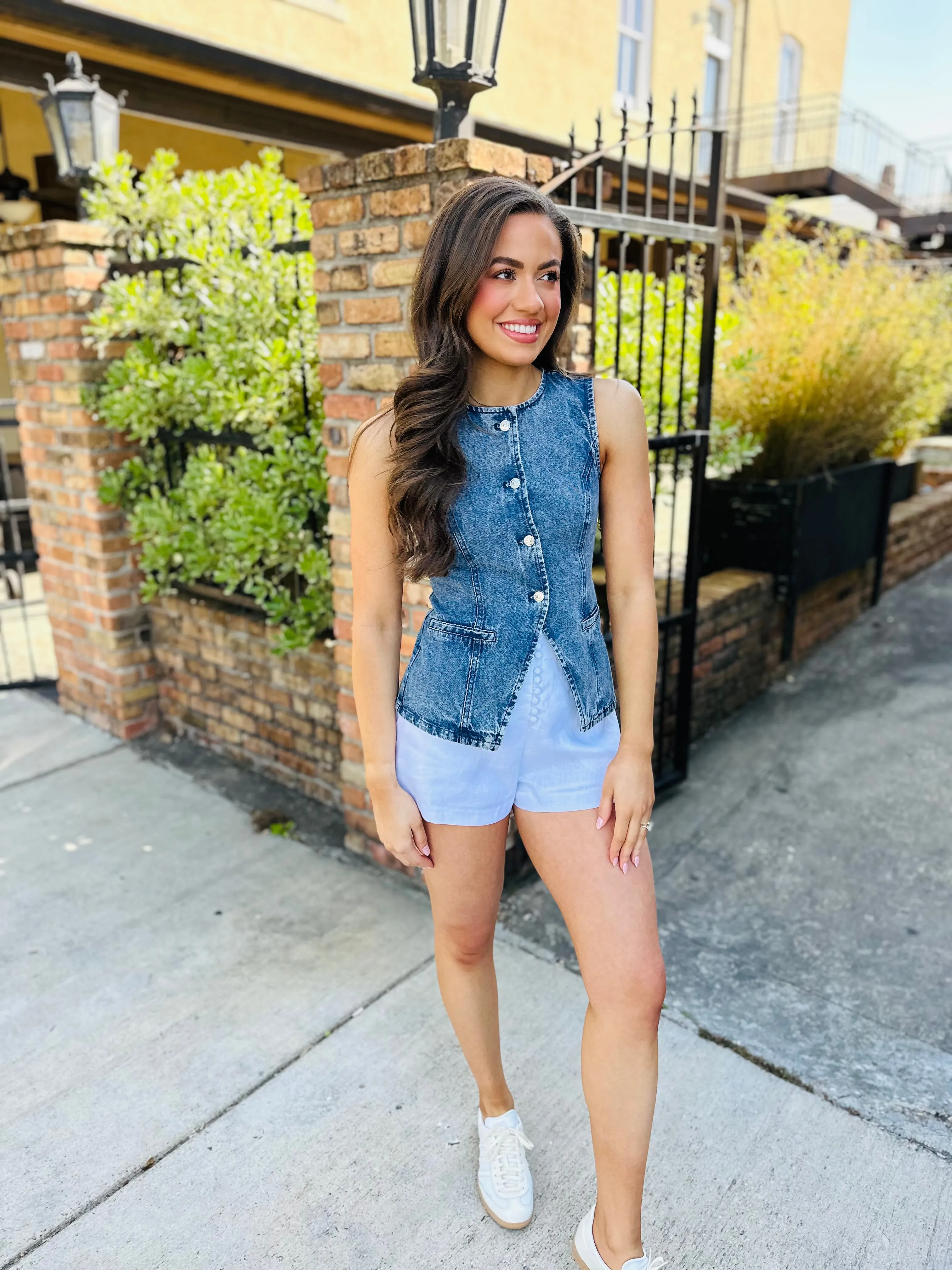 Wesley Vest- Acid Wash