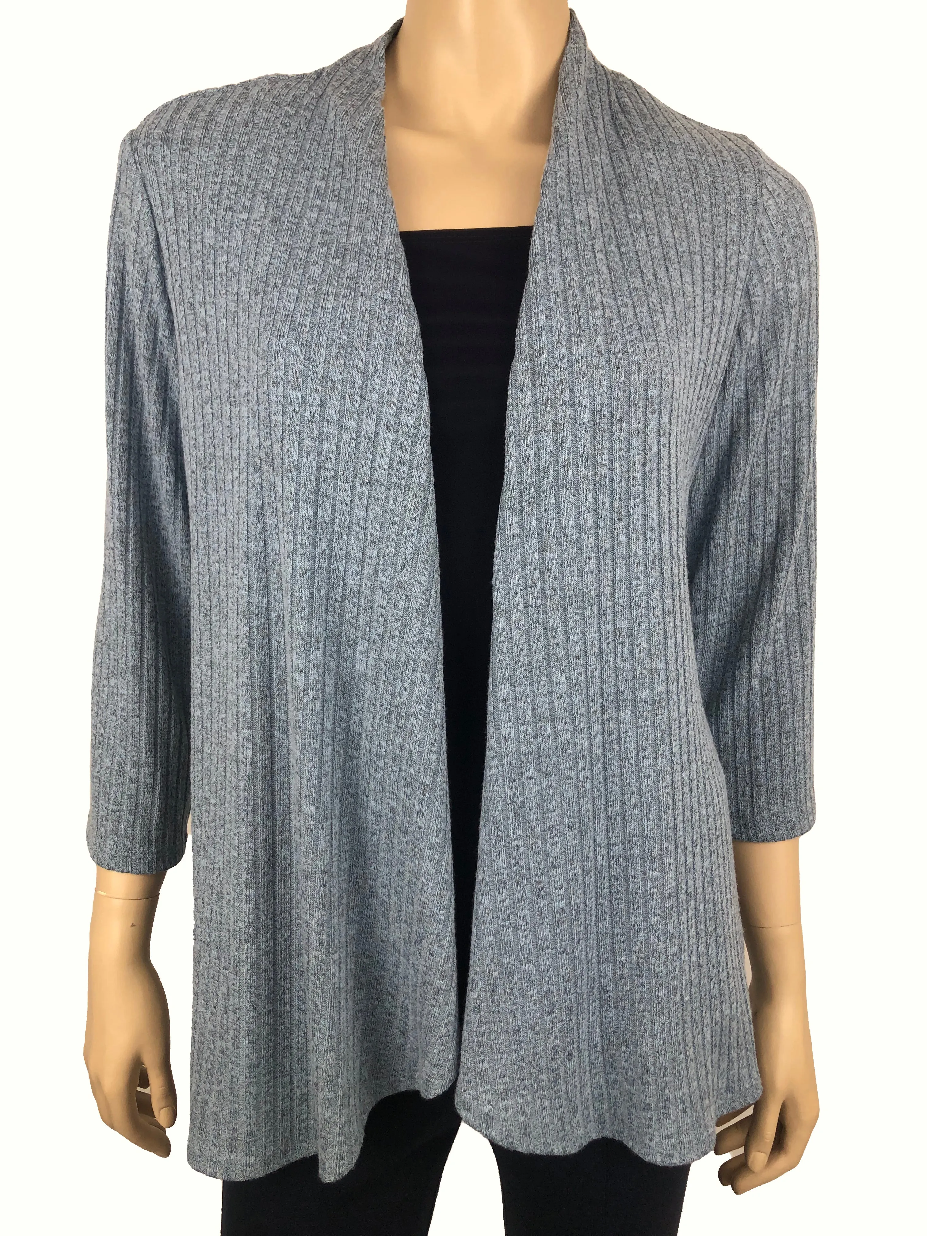 Women's Cardigan Denim Quality Stretch Cozy knit Fabric Enjoy The Comfort and Quality Made in Canada Shop Yvonne Marie Boutiques 30 Years Proudly Serving Our Loyal Clients Quality and Great Selection At Yvonne Marie Boutiques