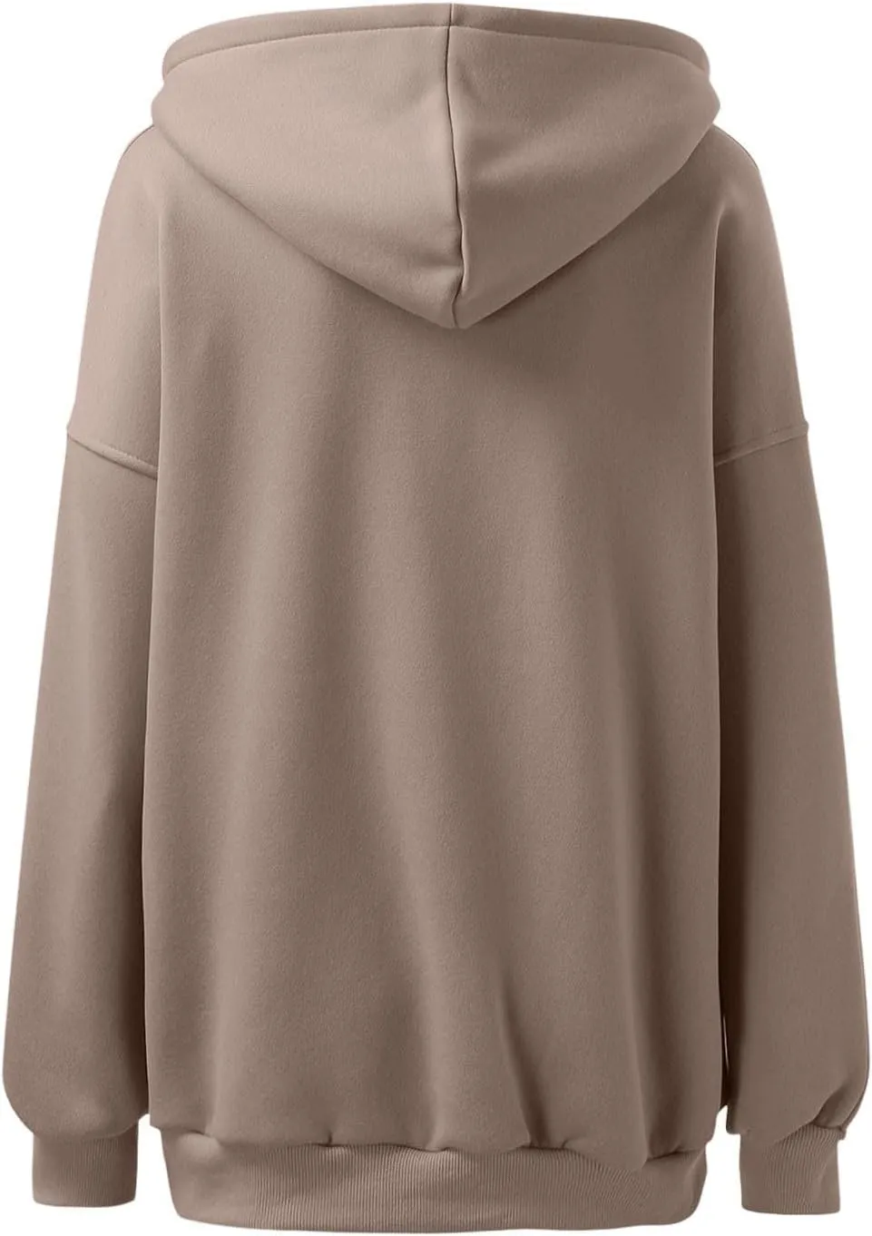 Womens Oversized Hoodies V Neck Sweatshirts Casual Oversized Long Sleeve Fleece Tops Comfy Preppy Hooded Pullovers