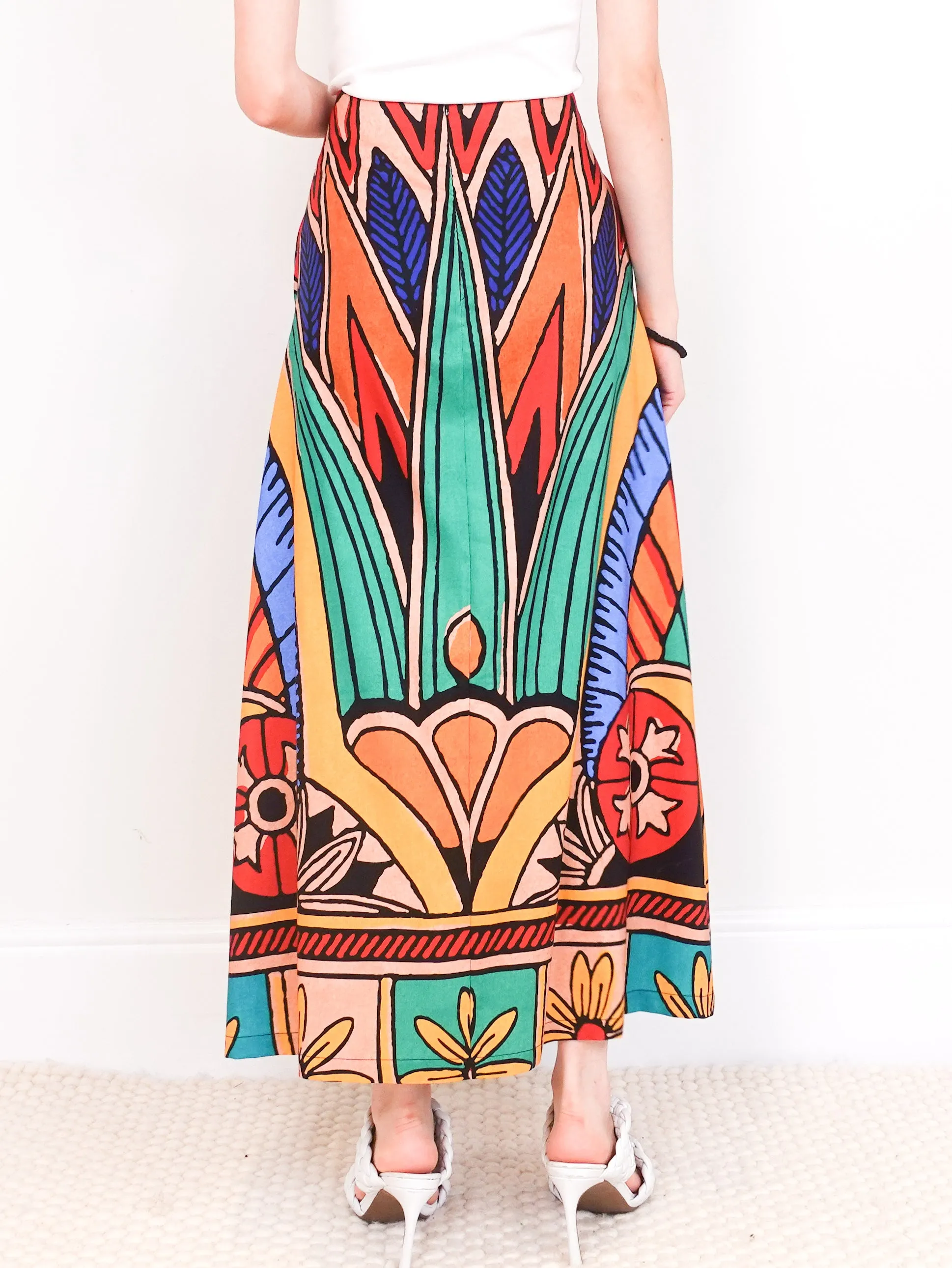 Wool blend multicolour maxi skirt RRP £590