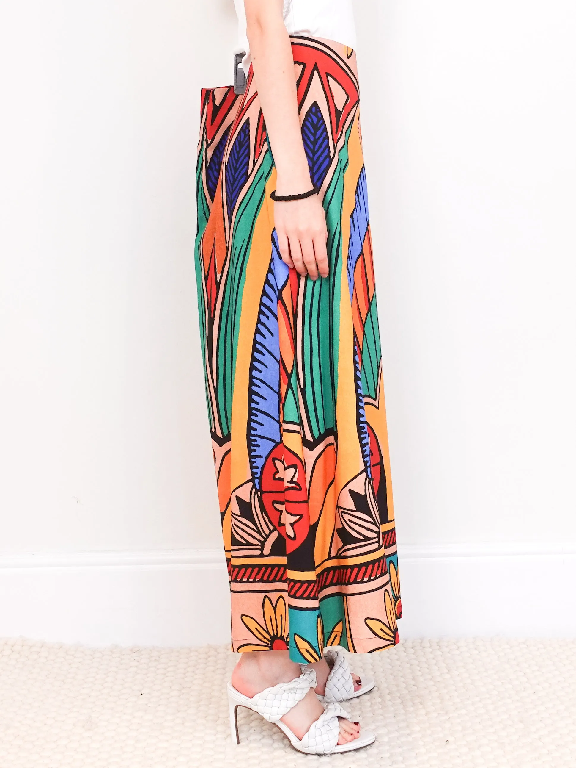 Wool blend multicolour maxi skirt RRP £590