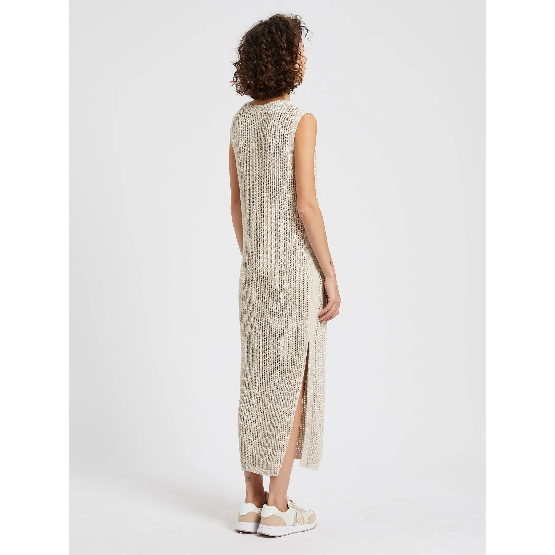 wool white long dress