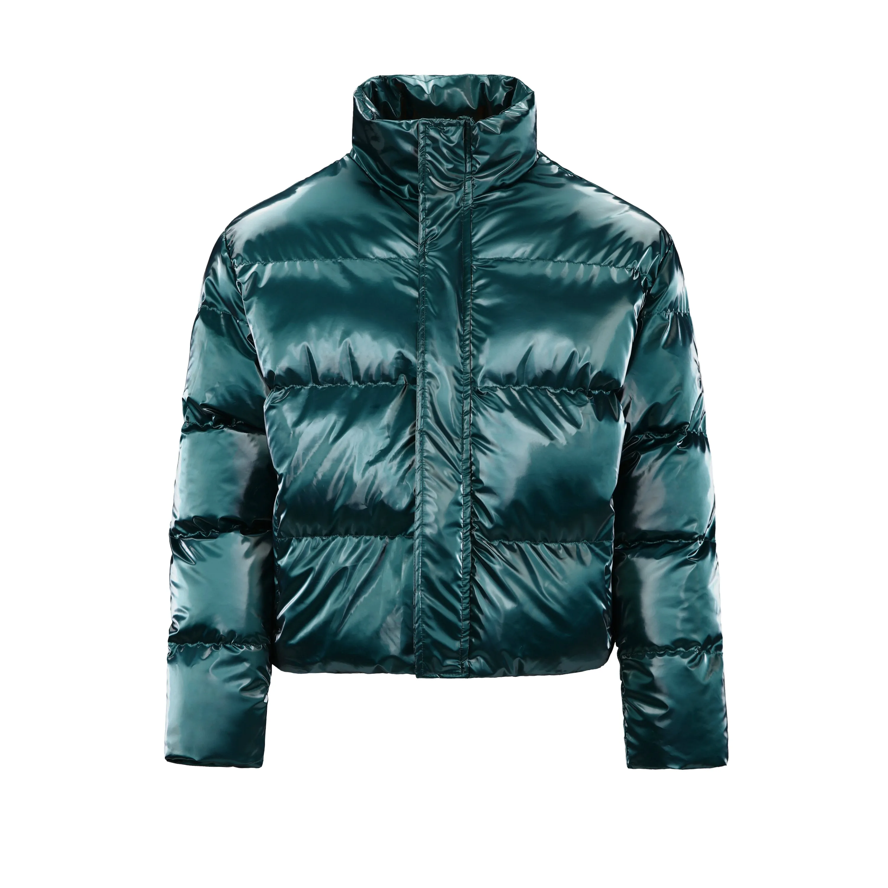 WPJ25005 Women's 100% PU Puff padded Jacket in shinny PU