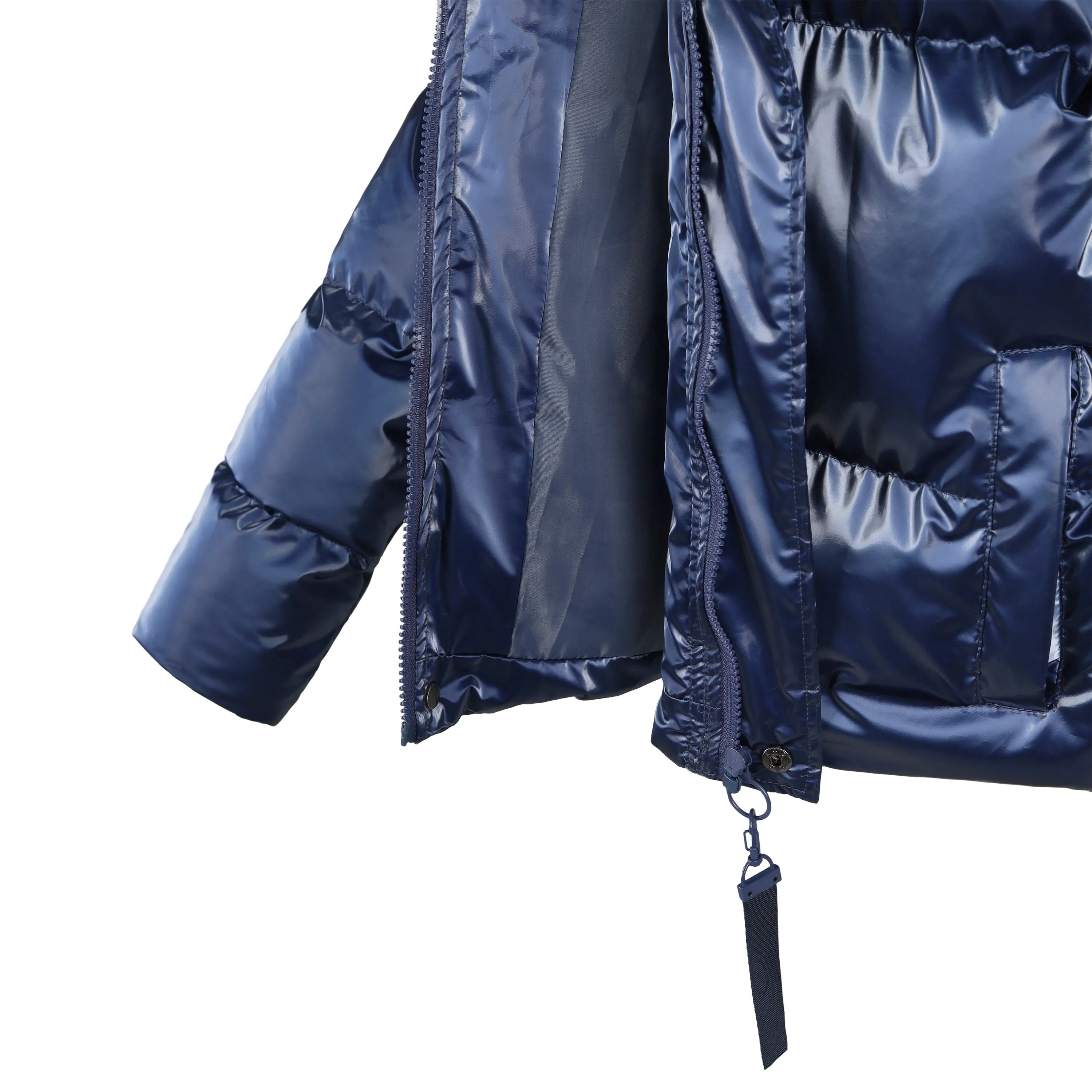 WPJ25005 Women's 100% PU Puff padded Jacket in shinny PU