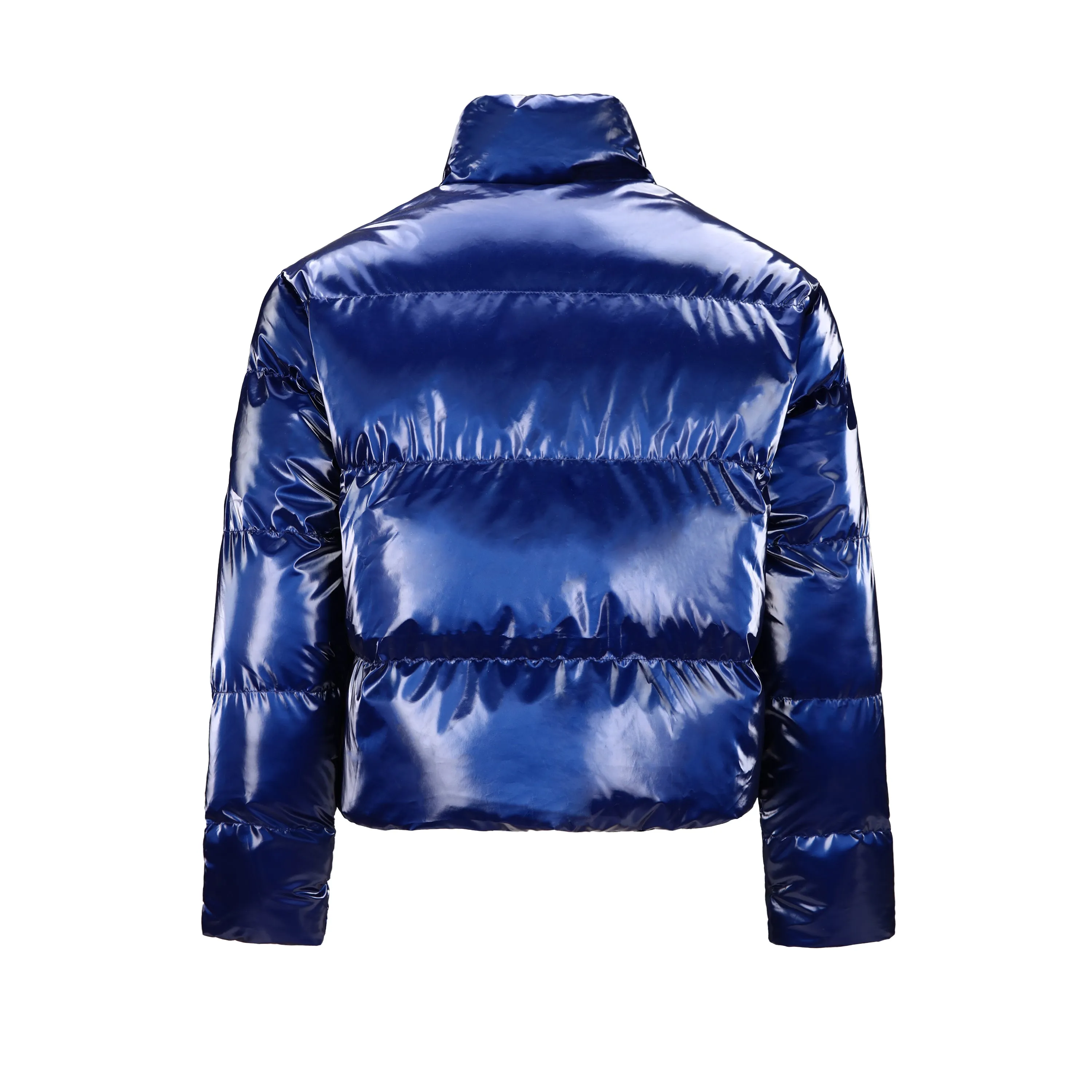 WPJ25005 Women's 100% PU Puff padded Jacket in shinny PU