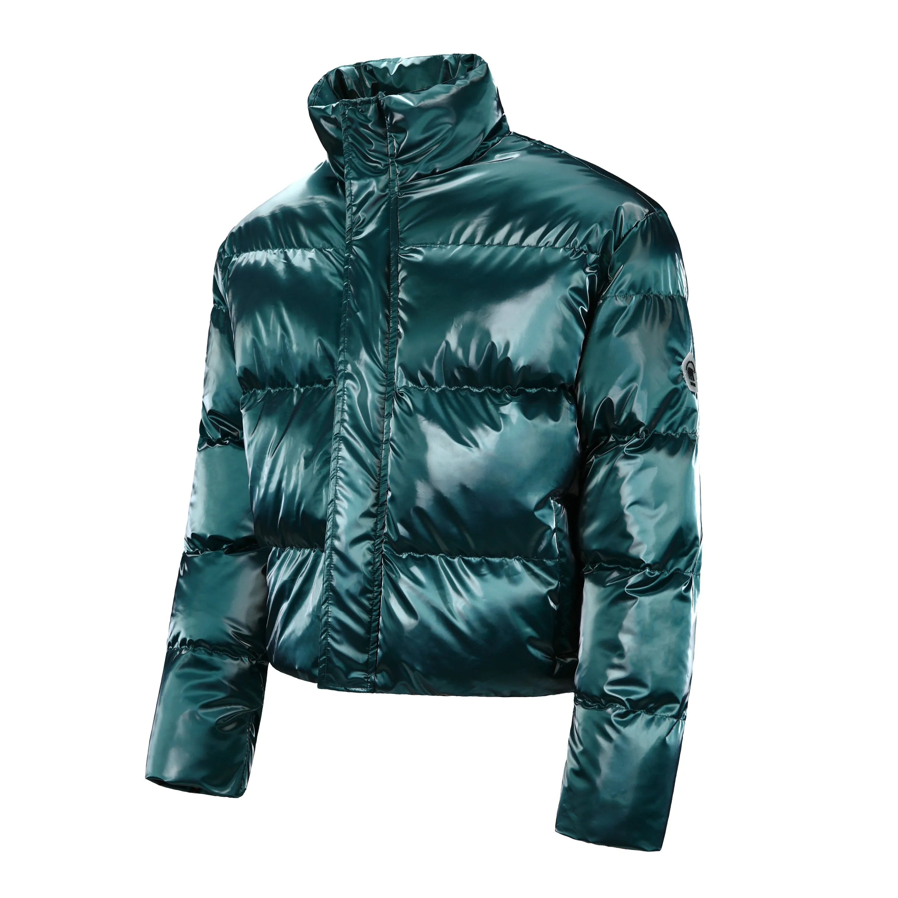 WPJ25005 Women's 100% PU Puff padded Jacket in shinny PU