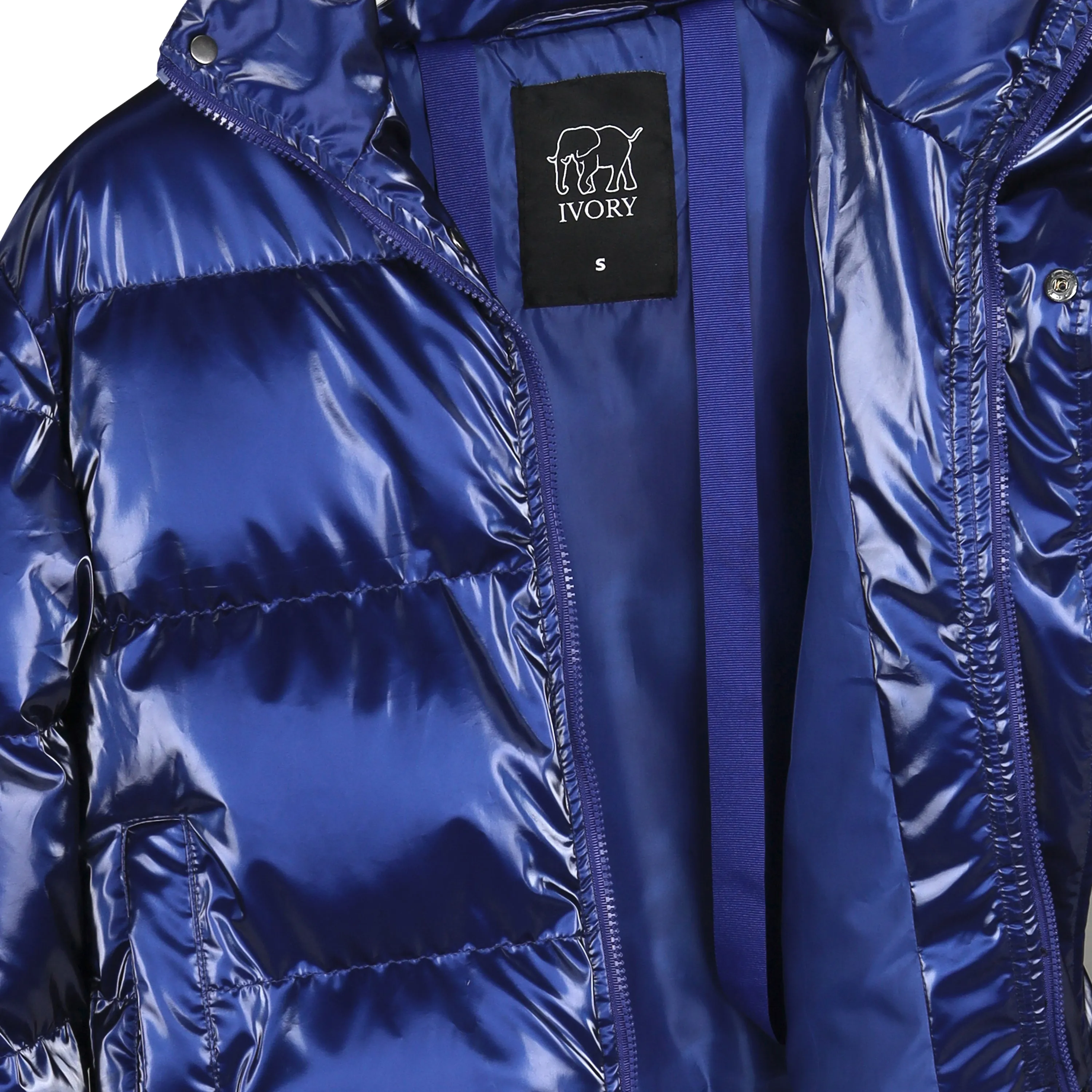 WPJ25005 Women's 100% PU Puff padded Jacket in shinny PU
