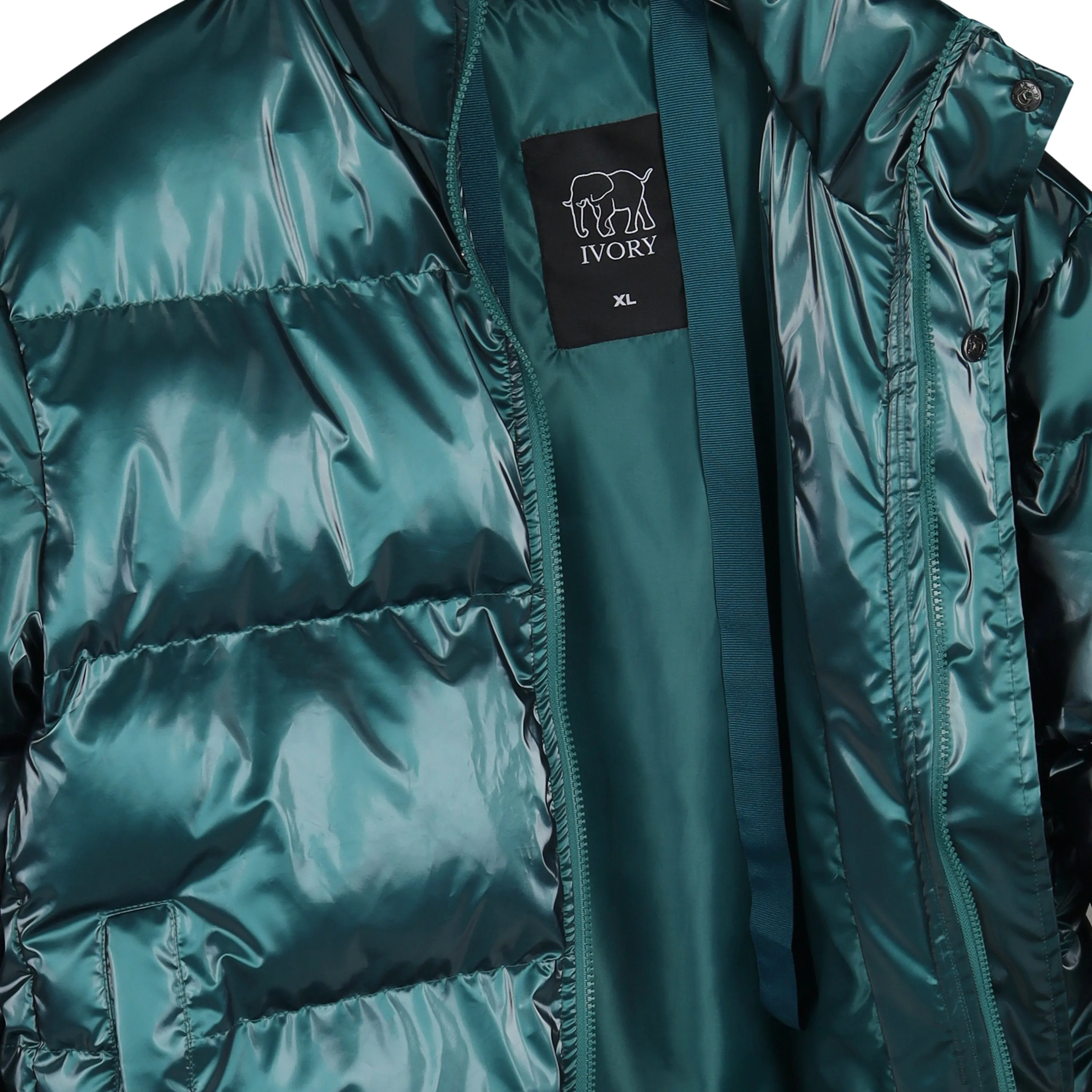 WPJ25005 Women's 100% PU Puff padded Jacket in shinny PU