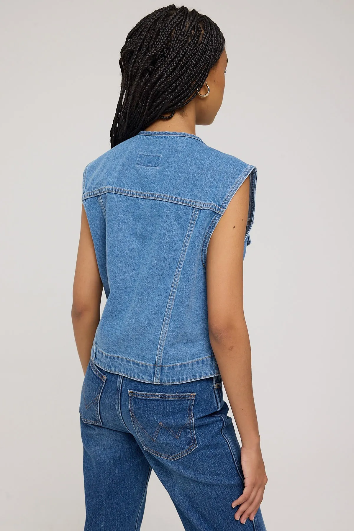 Wrangler Darcy Denim Vest Rolling Blues