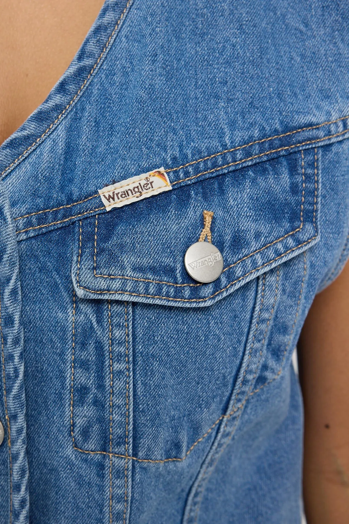 Wrangler Darcy Denim Vest Rolling Blues