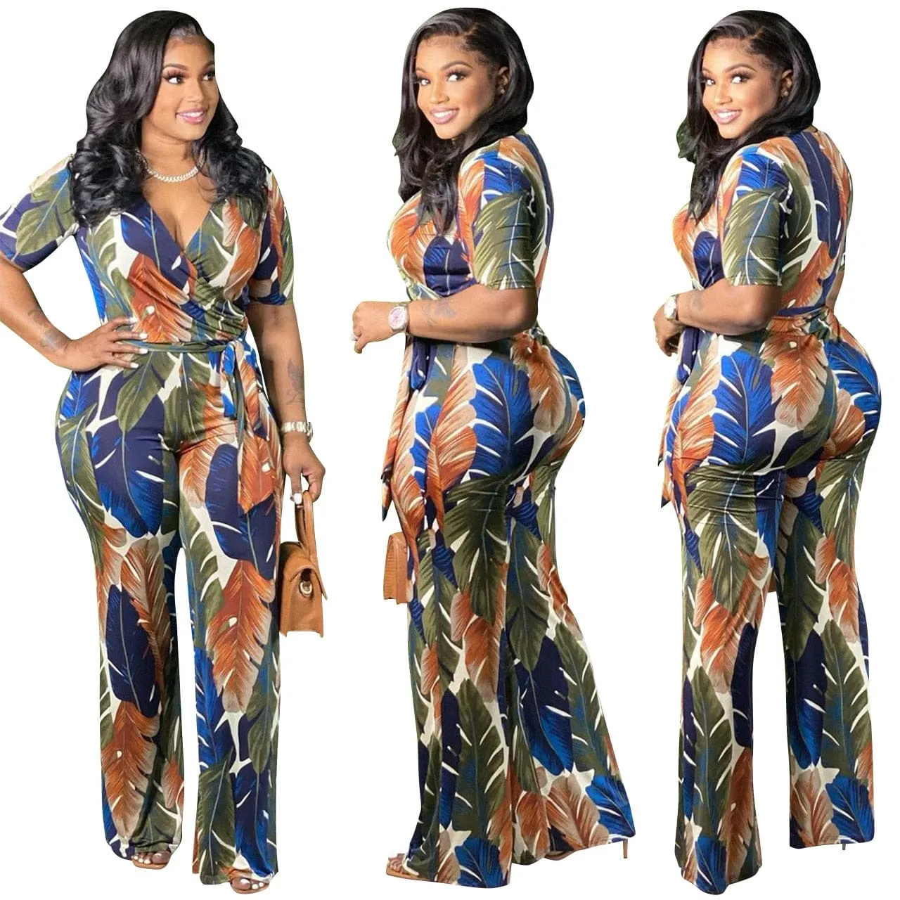 XL-4XL Women Clothing 2021 Summer Plus Size Jumpsuits