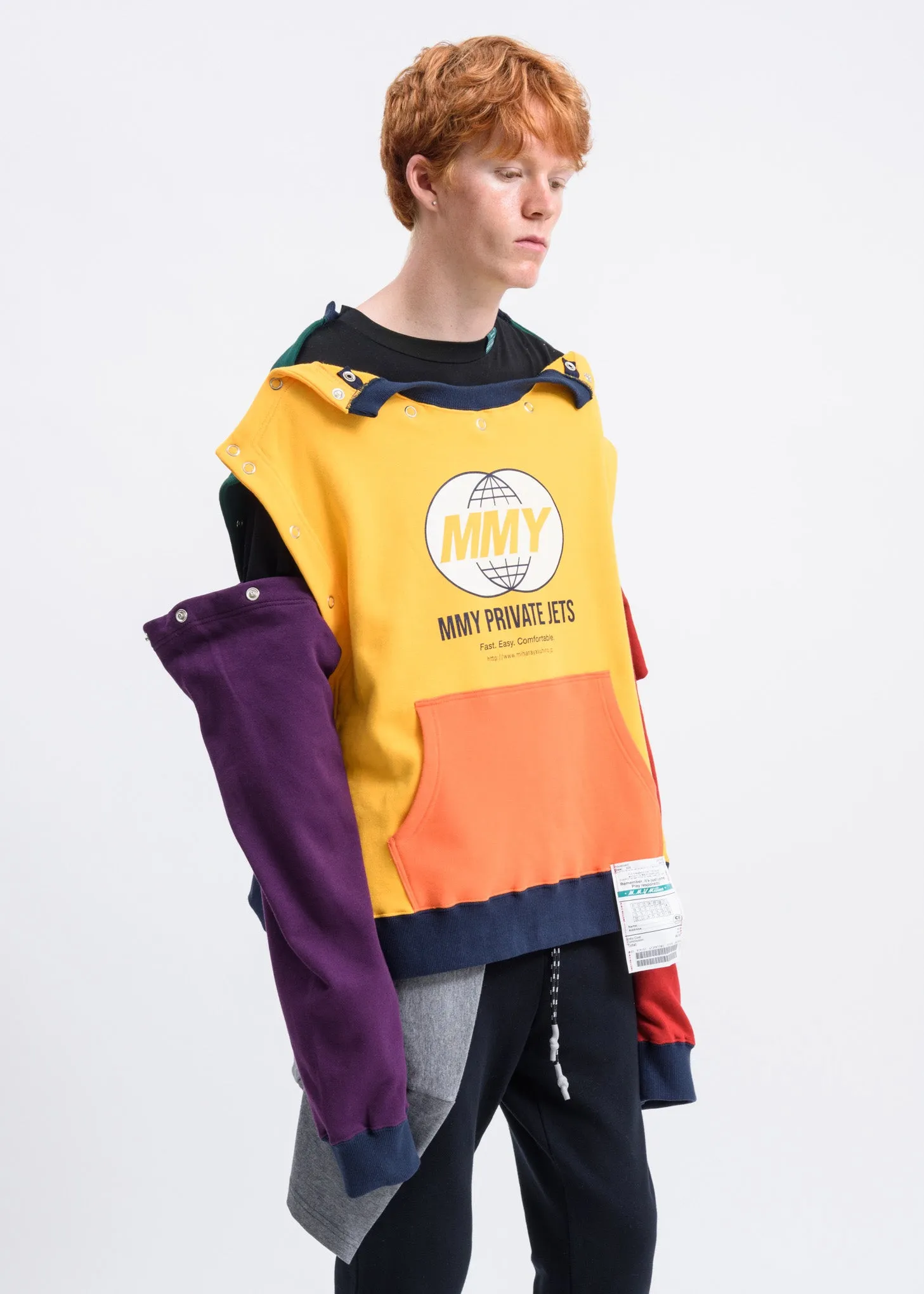 Yellow Removable Hoodie